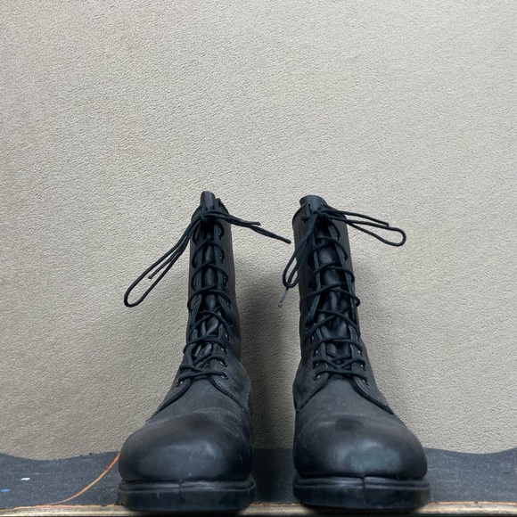 Vintage 1990’s Army Combat Boots Authentic Leather - Picture 3 of 6